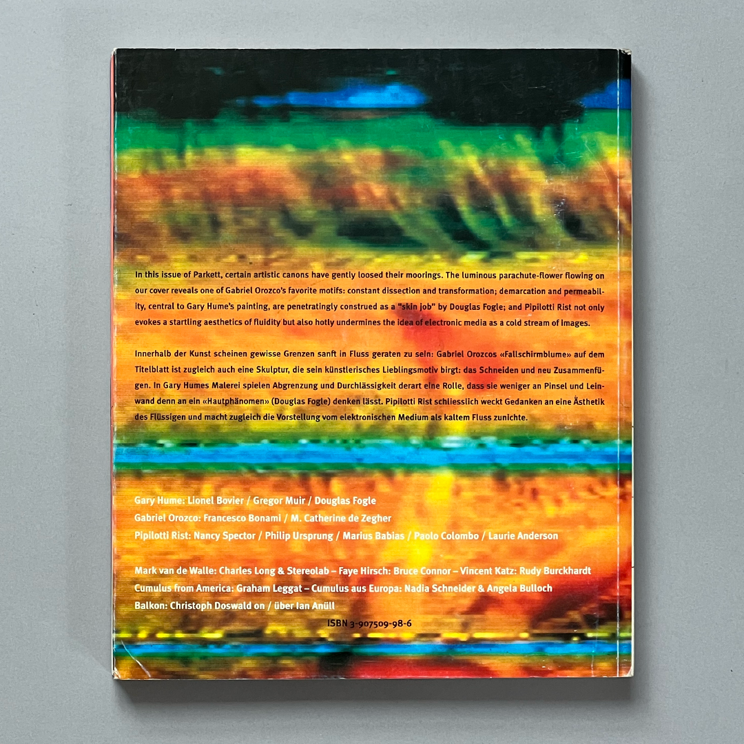 Parkett Vol. 48 - 1996 Gary Hume, Gabriel Orozco, Pipilotti Rist