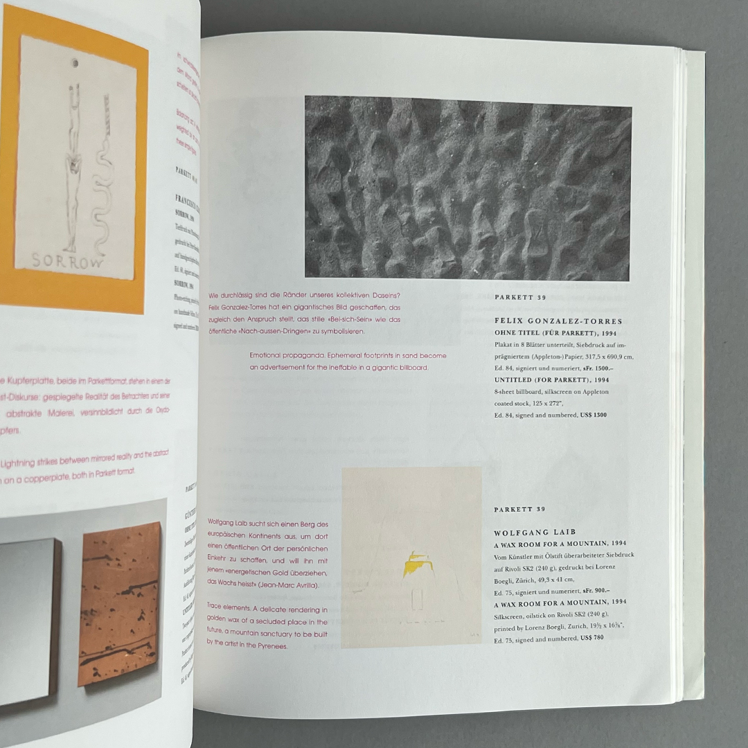 Parkett Vol. 48 - 1996 Gary Hume, Gabriel Orozco, Pipilotti Rist